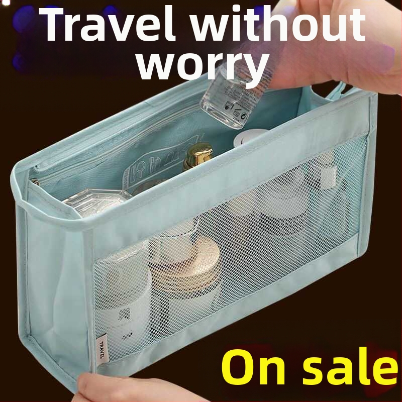 Козметична чанта за пътуване — нейлон, семпъл модерен стил, съхранение на козметика, чанта за тоалетни принадлежности