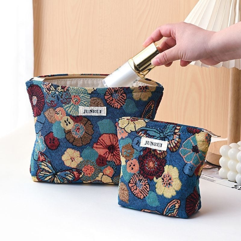 Τσαντάκι μακιγιάζ, πτυσσόμενο, ύφασμα, ιαπωνικό στυλ