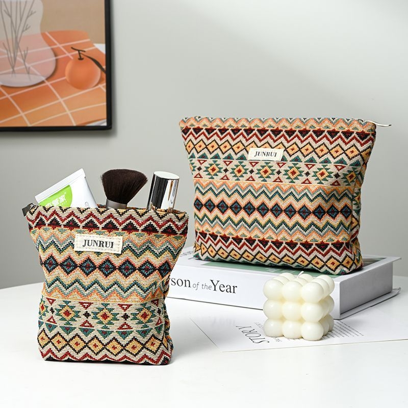 Make-up somiņa, saliekama, audums, japāņu stils