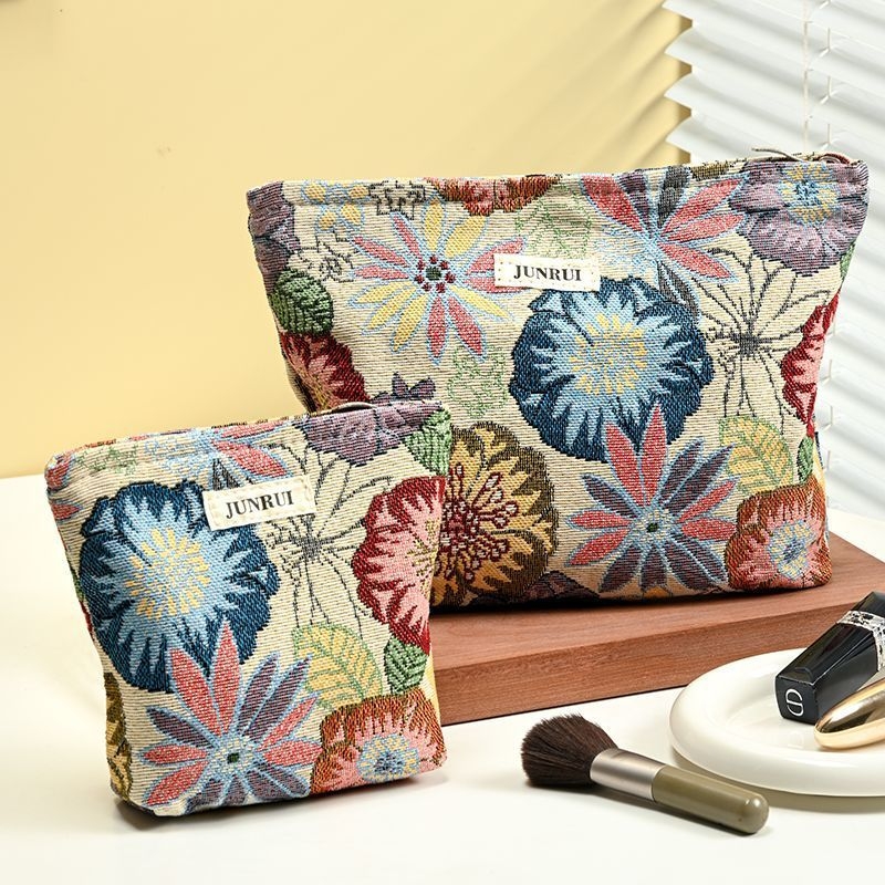 Make-up somiņa, saliekama, audums, japāņu stils