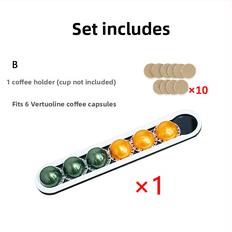 Ακρυλική θήκη για κάψουλες καφέ — μοντέρνος μινιμαλιστικός σχεδιασμός, οργάνωση για ντουλάπι/συρτάρι κουζίνας