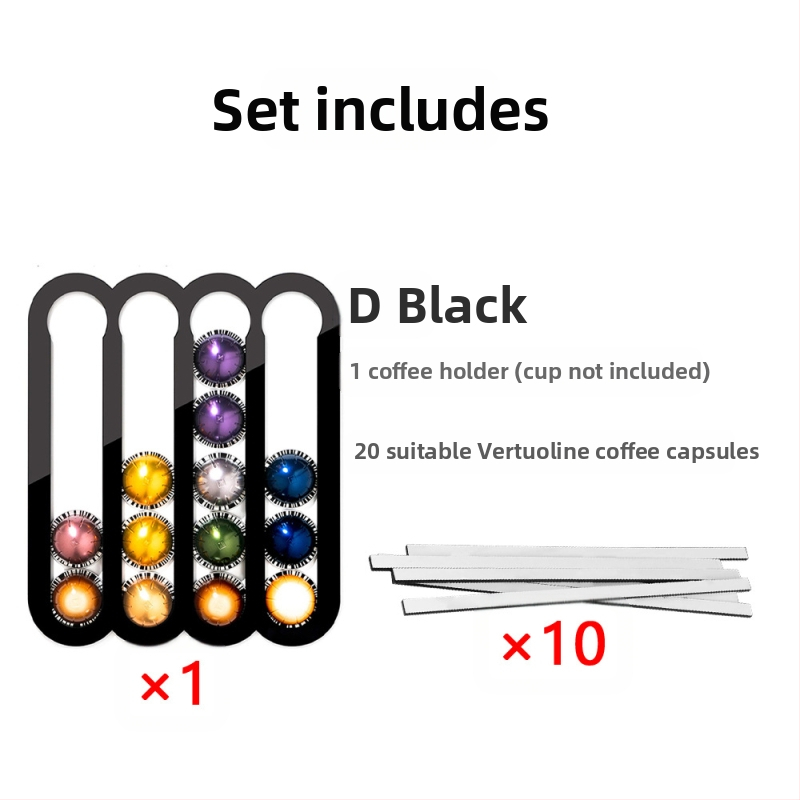 Ακρυλική θήκη για κάψουλες καφέ — μοντέρνος μινιμαλιστικός σχεδιασμός, οργάνωση για ντουλάπι/συρτάρι κουζίνας