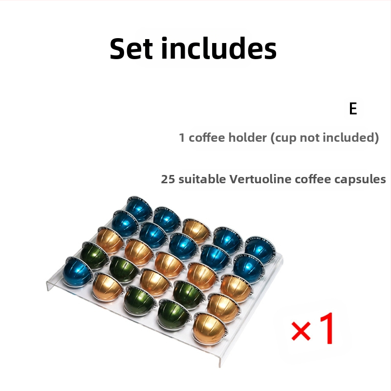 Ακρυλική θήκη για κάψουλες καφέ — μοντέρνος μινιμαλιστικός σχεδιασμός, οργάνωση για ντουλάπι/συρτάρι κουζίνας