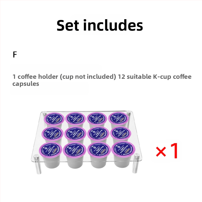 Ακρυλική θήκη για κάψουλες καφέ — μοντέρνος μινιμαλιστικός σχεδιασμός, οργάνωση για ντουλάπι/συρτάρι κουζίνας