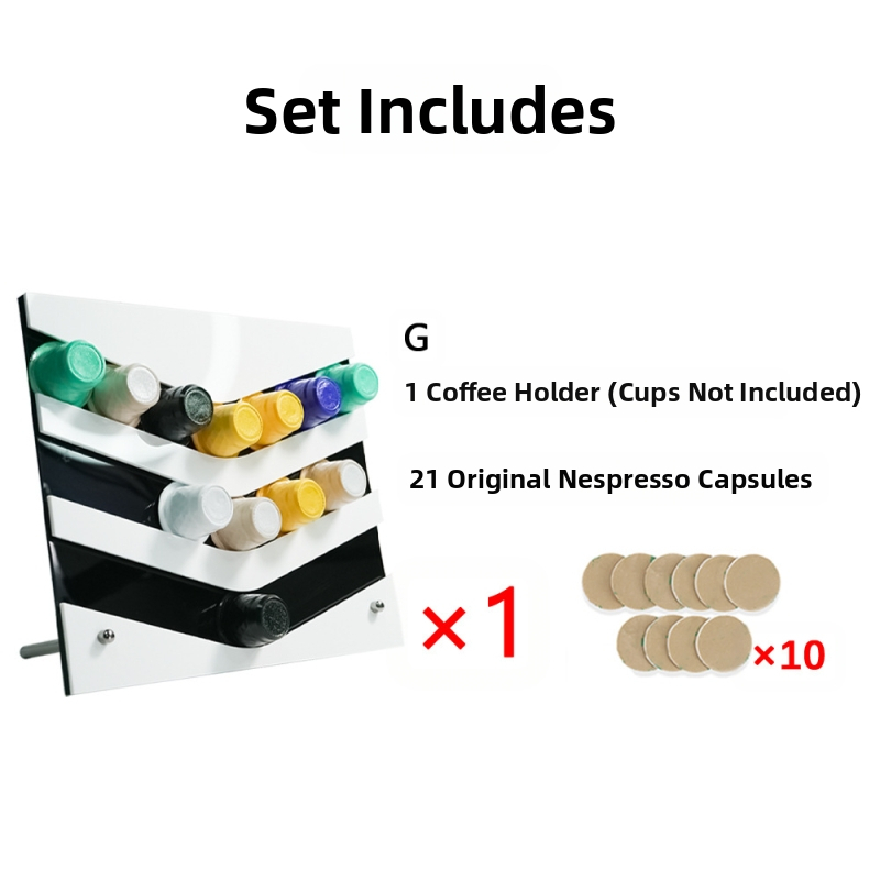 Ακρυλική θήκη για κάψουλες καφέ — μοντέρνος μινιμαλιστικός σχεδιασμός, οργάνωση για ντουλάπι/συρτάρι κουζίνας