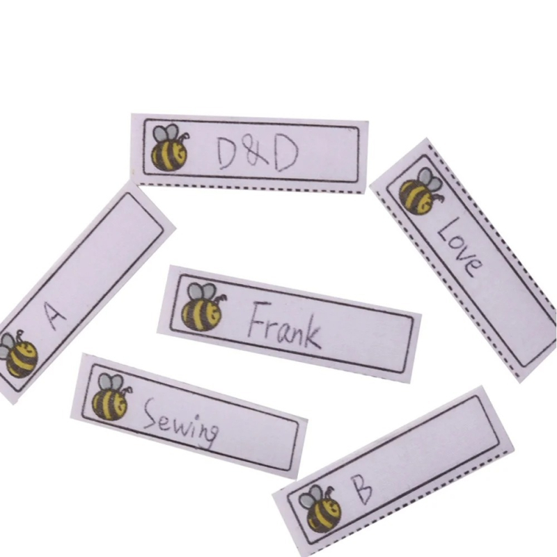 Ετικέτα ονόματος για ρούχα με μεταφορά με σιδέρωμα | Ετικέτα ονόματος από πολυεστέρα | Πλένεται με νερό | Σχέδιο: Bee, Turtle, Ladybug, Cartoon
