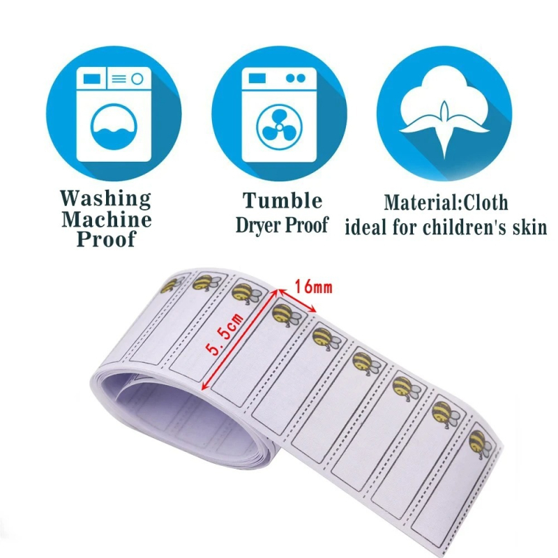 Ετικέτα ονόματος για ρούχα με μεταφορά με σιδέρωμα | Ετικέτα ονόματος από πολυεστέρα | Πλένεται με νερό | Σχέδιο: Bee, Turtle, Ladybug, Cartoon