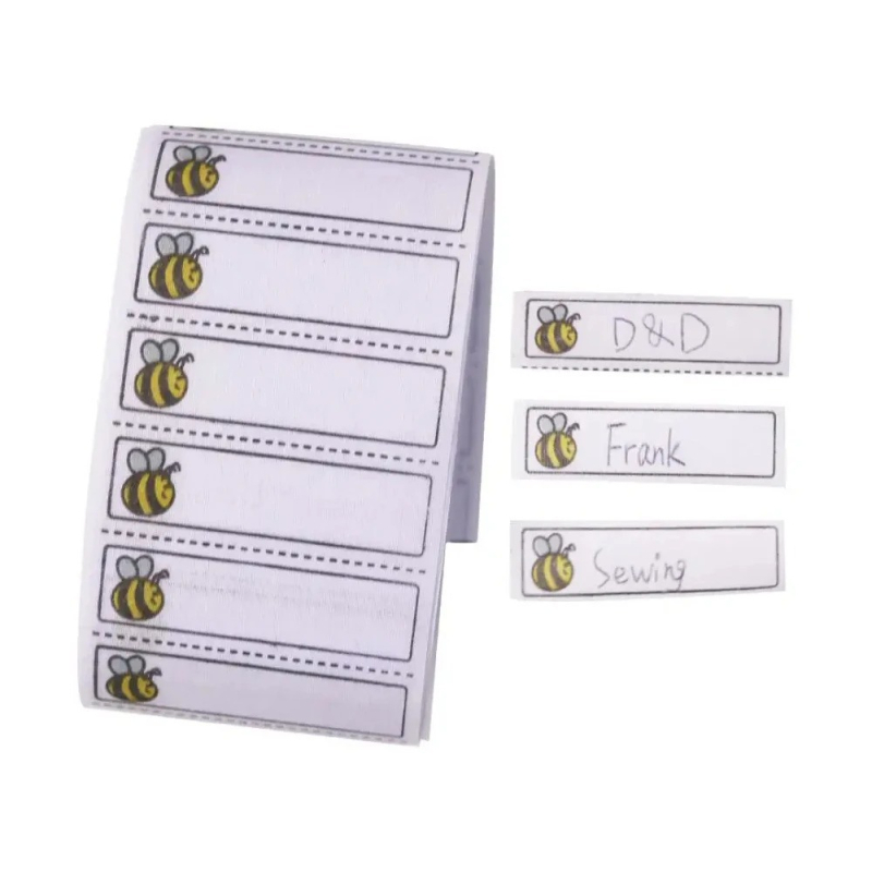 Ετικέτα ονόματος για ρούχα με μεταφορά με σιδέρωμα | Ετικέτα ονόματος από πολυεστέρα | Πλένεται με νερό | Σχέδιο: Bee, Turtle, Ladybug, Cartoon