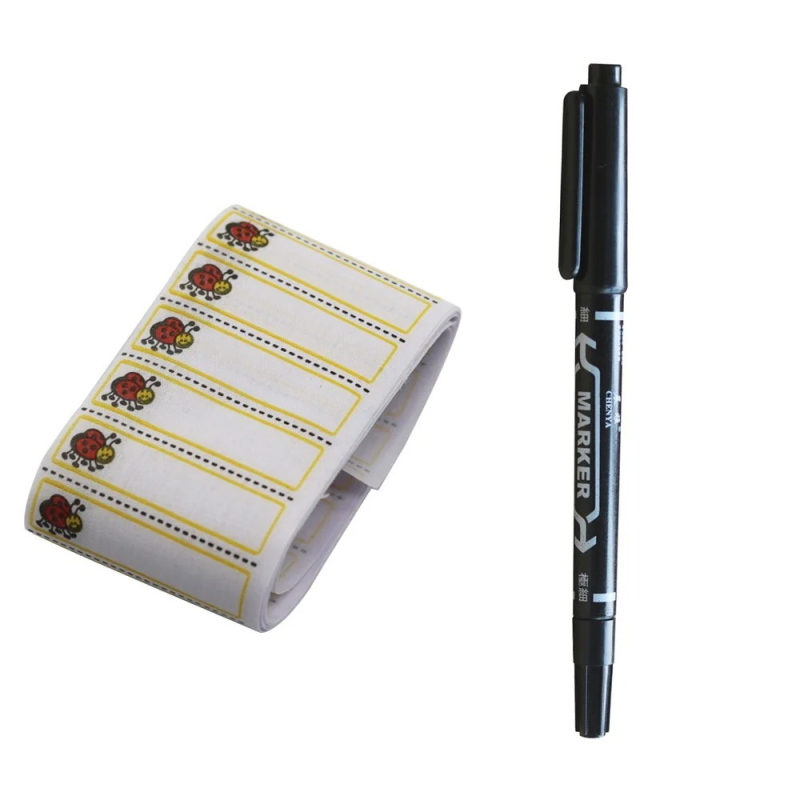 Ετικέτα ονόματος για ρούχα με μεταφορά με σιδέρωμα | Ετικέτα ονόματος από πολυεστέρα | Πλένεται με νερό | Σχέδιο: Bee, Turtle, Ladybug, Cartoon