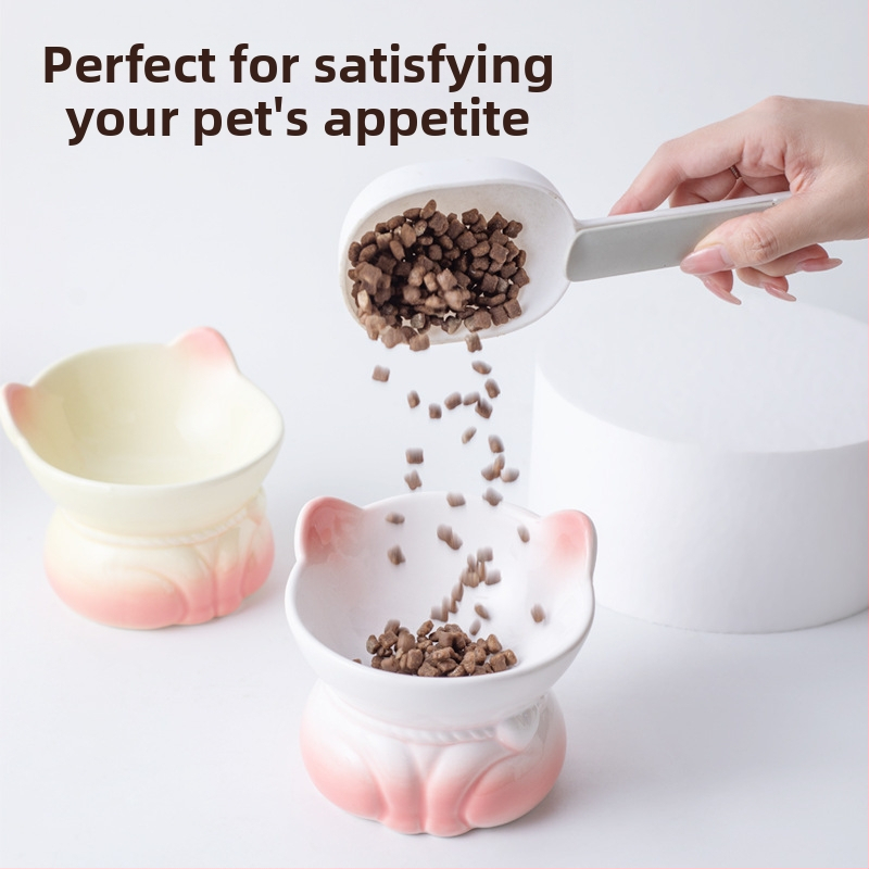 Gradientný keramický miska pre mačky na kŕmenie a pitie