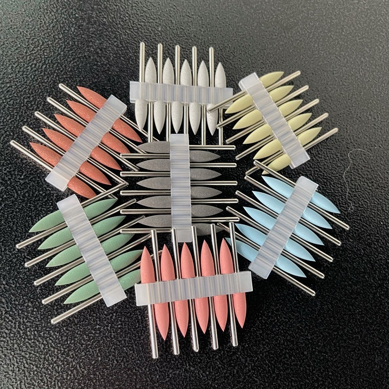 Capete de șlefuire din silicon, set de 10 bucăți, pentru șlefuire dentară, manichiură cosmetică și șlefuire pietre prețioase (pre-tratament)