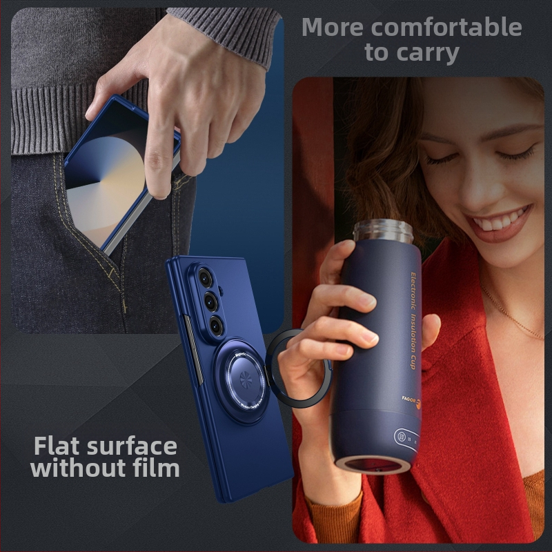 Θήκη Samsung Z Flip7/6/5 με περιστρεφόμενη αναδιπλούμενη βάση και μαγνητικό στήριγμα, 360° περιστροφή, προστασία από πτώσεις, πολυκαρβονικό