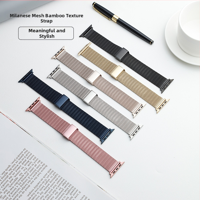 Baohong метална каишка за Apple Watch — миланезна мрежа; съвместима със Samsung, Apple, Huawei; тегло 80 g