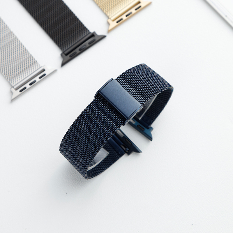 Baohong rozsdamentes acél Milanói hálószíj Apple Watchhoz — kompatibil Samsung, Apple, Huawei; súly 80 g