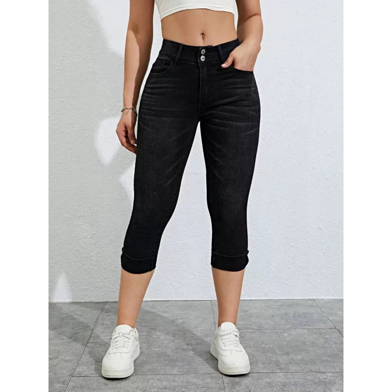 Τζιν Slim-Fit από ντένιμ με φινίρισμα πλύσης, επένδυση φλίς, πολυεστερική μίξη