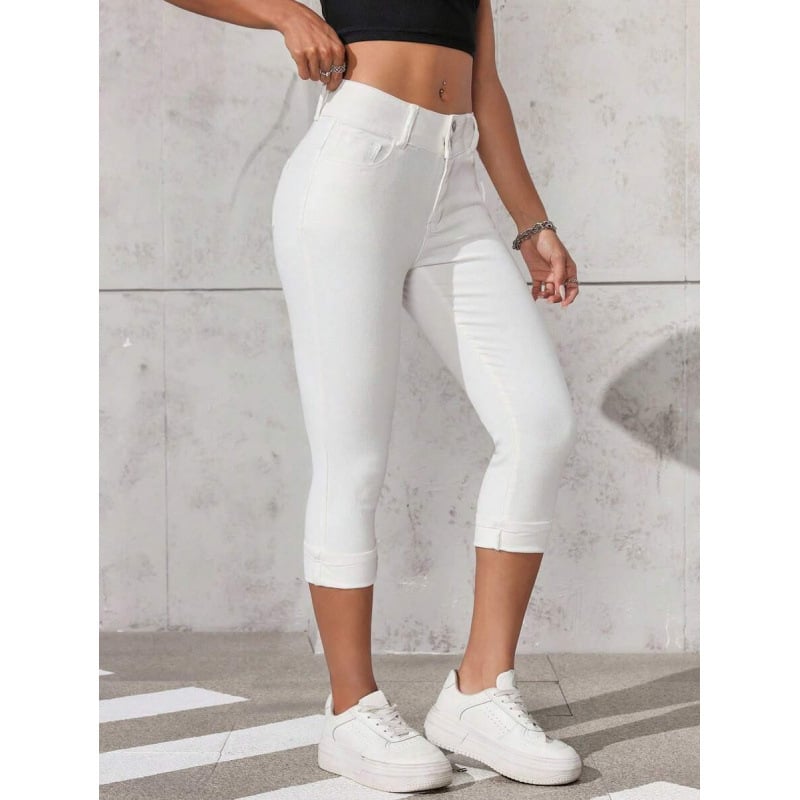 Τζιν Slim-Fit από ντένιμ με φινίρισμα πλύσης, επένδυση φλίς, πολυεστερική μίξη