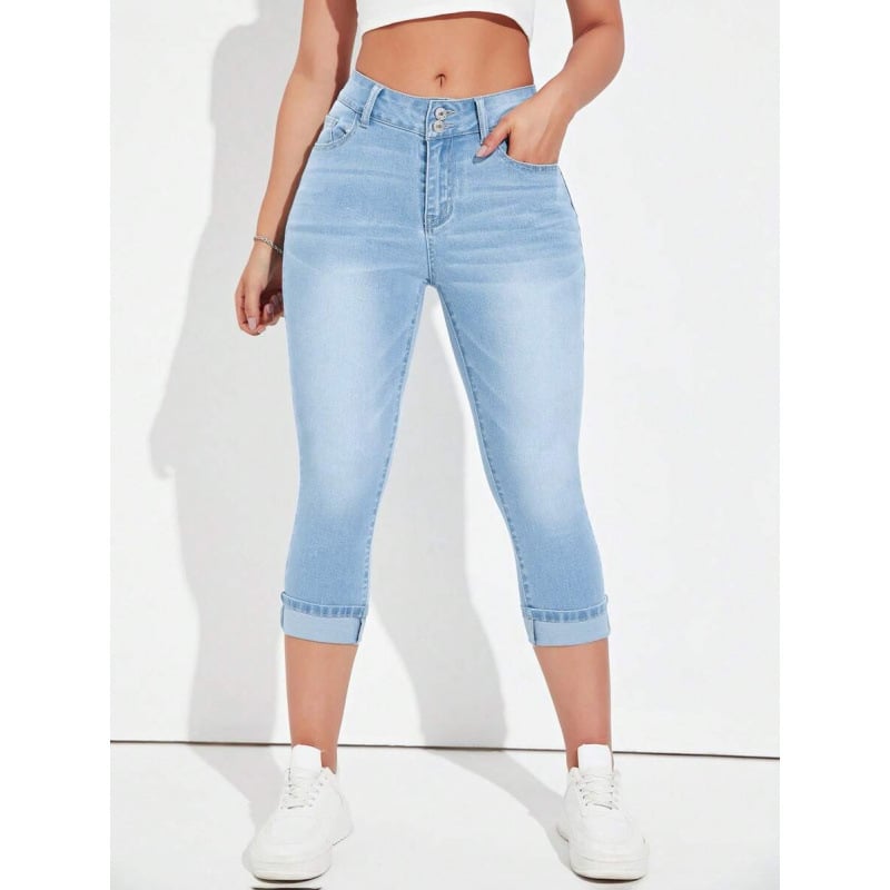 Τζιν Slim-Fit από ντένιμ με φινίρισμα πλύσης, επένδυση φλίς, πολυεστερική μίξη