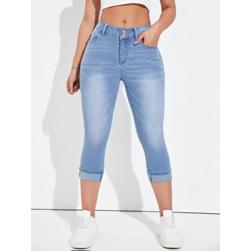 Τζιν Slim-Fit από ντένιμ με φινίρισμα πλύσης, επένδυση φλίς, πολυεστερική μίξη