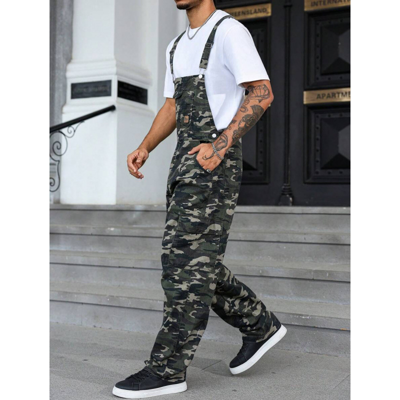 Ανδρικά τζιν εργασίας με ίσιο πόδι, φαρδιά γραμμή, κλείσιμο με κορδόνι, φλίς επένδυση, πολυεστερική ανάμειξη