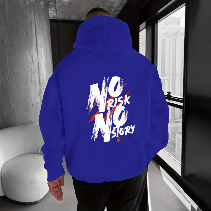 Ανδρικό φούτερ χωρίς κουκούλα με στρογγυλό λαιμό, μακριά μανίκια, ίσιο κόψιμο, πλαϊνές τσέπες, εκτύπωση θερμικής μεταφοράς, πολυεστέρας 96%