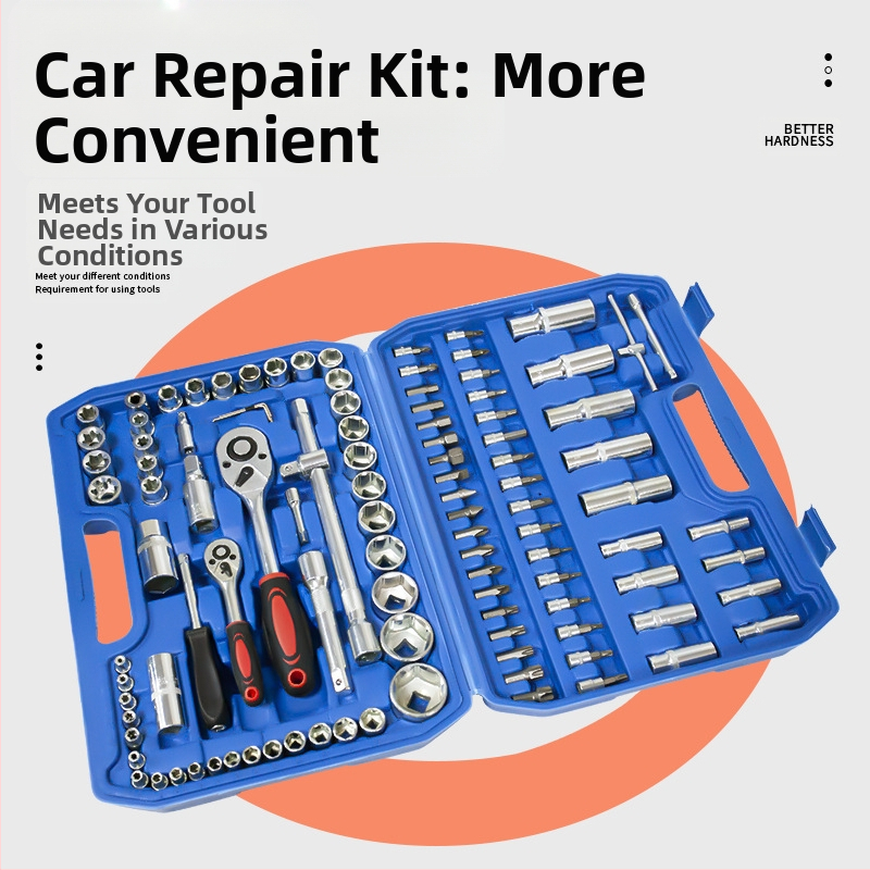 Σετ εργαλείων επισκευής αυτοκινήτου L1639 – Ατσάλι άνθρακα, 108 τεμάχια σε θήκη εργαλείων