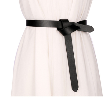 Ζώνη για φορέματα — διακοσμητική ζώνη με κόμπο από τεχνητό δέρμα; αγκράφα PU; κλείσιμο με αγκράφα; Προέλευση: Τζίνχαου (Jinhua); Άνοιξη 2024