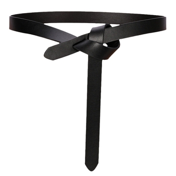 Ζώνη για φορέματα — διακοσμητική ζώνη με κόμπο από τεχνητό δέρμα; αγκράφα PU; κλείσιμο με αγκράφα; Προέλευση: Τζίνχαου (Jinhua); Άνοιξη 2024