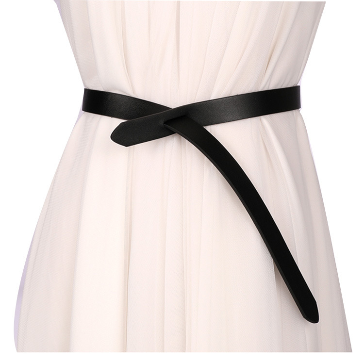 Ζώνη για φορέματα — διακοσμητική ζώνη με κόμπο από τεχνητό δέρμα; αγκράφα PU; κλείσιμο με αγκράφα; Προέλευση: Τζίνχαου (Jinhua); Άνοιξη 2024