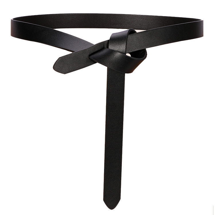 Ζώνη για φορέματα — διακοσμητική ζώνη με κόμπο από τεχνητό δέρμα; αγκράφα PU; κλείσιμο με αγκράφα; Προέλευση: Τζίνχαου (Jinhua); Άνοιξη 2024