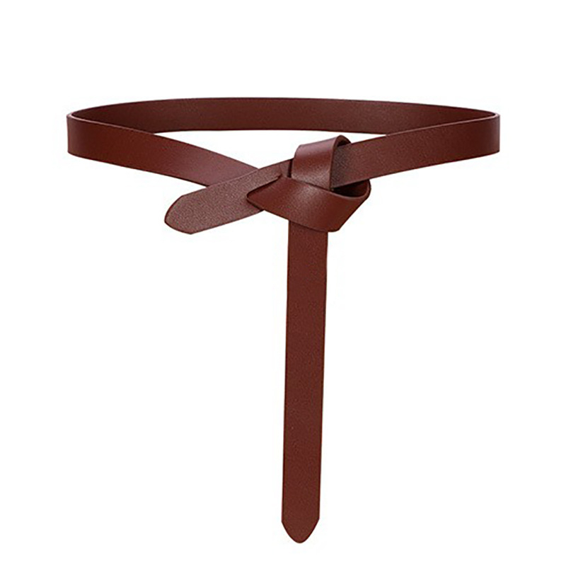 Ζώνη για φορέματα — διακοσμητική ζώνη με κόμπο από τεχνητό δέρμα; αγκράφα PU; κλείσιμο με αγκράφα; Προέλευση: Τζίνχαου (Jinhua); Άνοιξη 2024