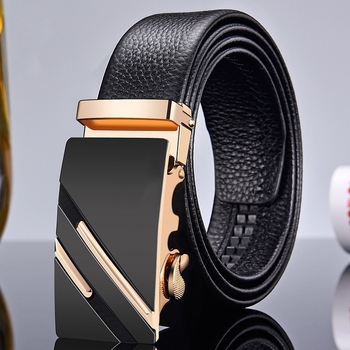 Ανδρική ζώνη από τεχνητό δέρμα με μεταλλική αυτόματη αγκράφα από σίδηρο, πλάτος 2-4 εκ., στυλ επαγγελματικό/κατάλληλο για κάθε περίσταση, υψηλής αισθητικής