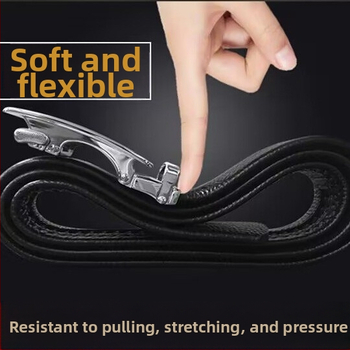 Ανδρική ζώνη από τεχνητό δέρμα με μεταλλική αυτόματη αγκράφα από σίδηρο, πλάτος 2-4 εκ., στυλ επαγγελματικό/κατάλληλο για κάθε περίσταση, υψηλής αισθητικής