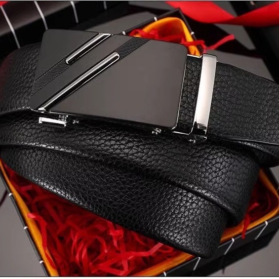 Ανδρική ζώνη από τεχνητό δέρμα με μεταλλική αυτόματη αγκράφα από σίδηρο, πλάτος 2-4 εκ., στυλ επαγγελματικό/κατάλληλο για κάθε περίσταση, υψηλής αισθητικής