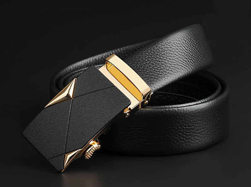 Ανδρική ζώνη από τεχνητό δέρμα με μεταλλική αυτόματη αγκράφα από σίδηρο, πλάτος 2-4 εκ., στυλ επαγγελματικό/κατάλληλο για κάθε περίσταση, υψηλής αισθητικής