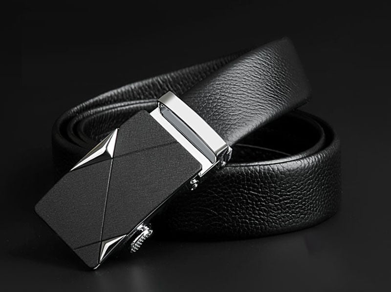 Ανδρική ζώνη από τεχνητό δέρμα με μεταλλική αυτόματη αγκράφα από σίδηρο, πλάτος 2-4 εκ., στυλ επαγγελματικό/κατάλληλο για κάθε περίσταση, υψηλής αισθητικής