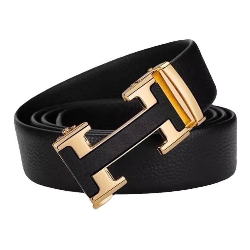 Ανδρική ζώνη από τεχνητό δέρμα με μεταλλική αυτόματη αγκράφα από σίδηρο, πλάτος 2-4 εκ., στυλ επαγγελματικό/κατάλληλο για κάθε περίσταση, υψηλής αισθητικής