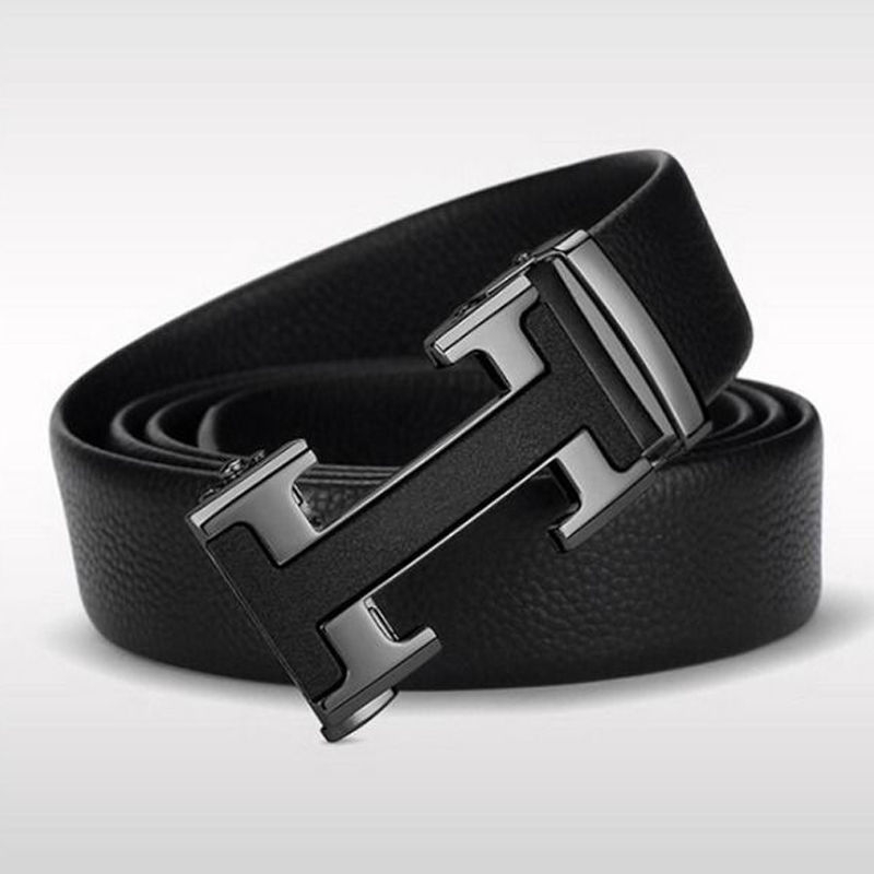 Ανδρική ζώνη από τεχνητό δέρμα με μεταλλική αυτόματη αγκράφα από σίδηρο, πλάτος 2-4 εκ., στυλ επαγγελματικό/κατάλληλο για κάθε περίσταση, υψηλής αισθητικής