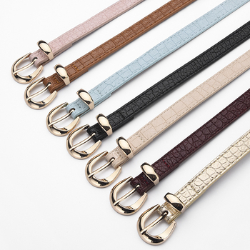 Γυναικεία ζώνη PU δέρματος με κούμπωμα με ακίδα, πλάτος 2-4 εκ, vintage στυλ, κράμα