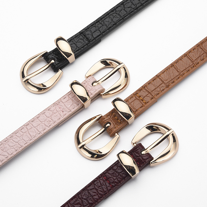 Γυναικεία ζώνη PU δέρματος με κούμπωμα με ακίδα, πλάτος 2-4 εκ, vintage στυλ, κράμα