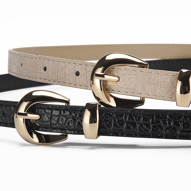 Γυναικεία ζώνη PU δέρματος με κούμπωμα με ακίδα, πλάτος 2-4 εκ, vintage στυλ, κράμα