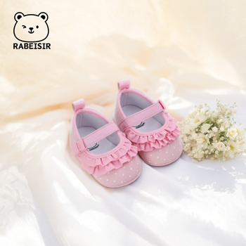 Παπούτσια Πριγκίπισσας για μωρά - αναπνεύσιμα, αντιολισθητικά, επάνω μέρος από συνθετικό δέρμα, πάτος EVA