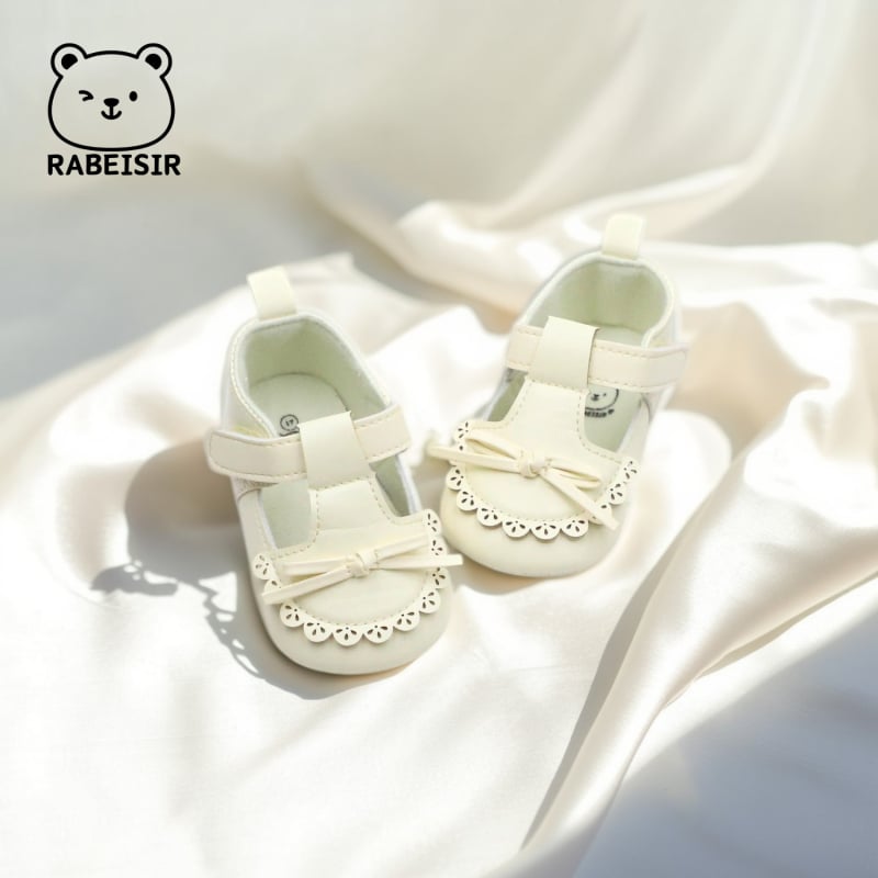 Princeses zīdaiņu kurpes - elpojošas, antislīdējošas, augšējā daļa no sintētiskas ādas, EVA zolīte