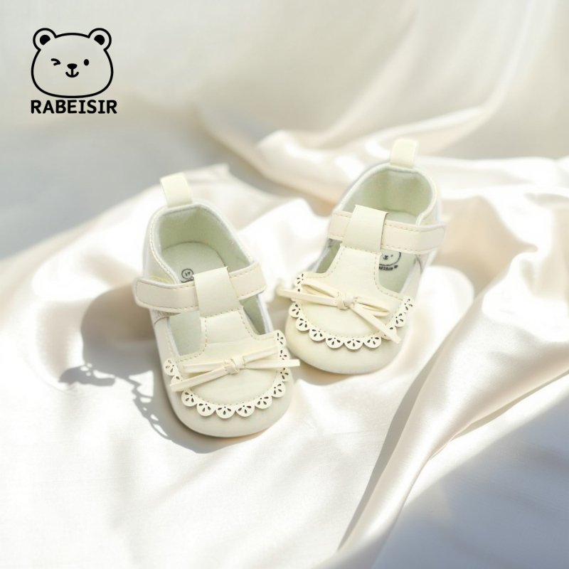 Princeses zīdaiņu kurpes - elpojošas, antislīdējošas, augšējā daļa no sintētiskas ādas, EVA zolīte