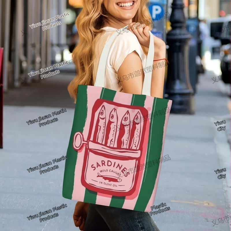 Karan Canvas Tote Bag с печат на лого, UV дигитален печат и ситопечат, произход Yiwu