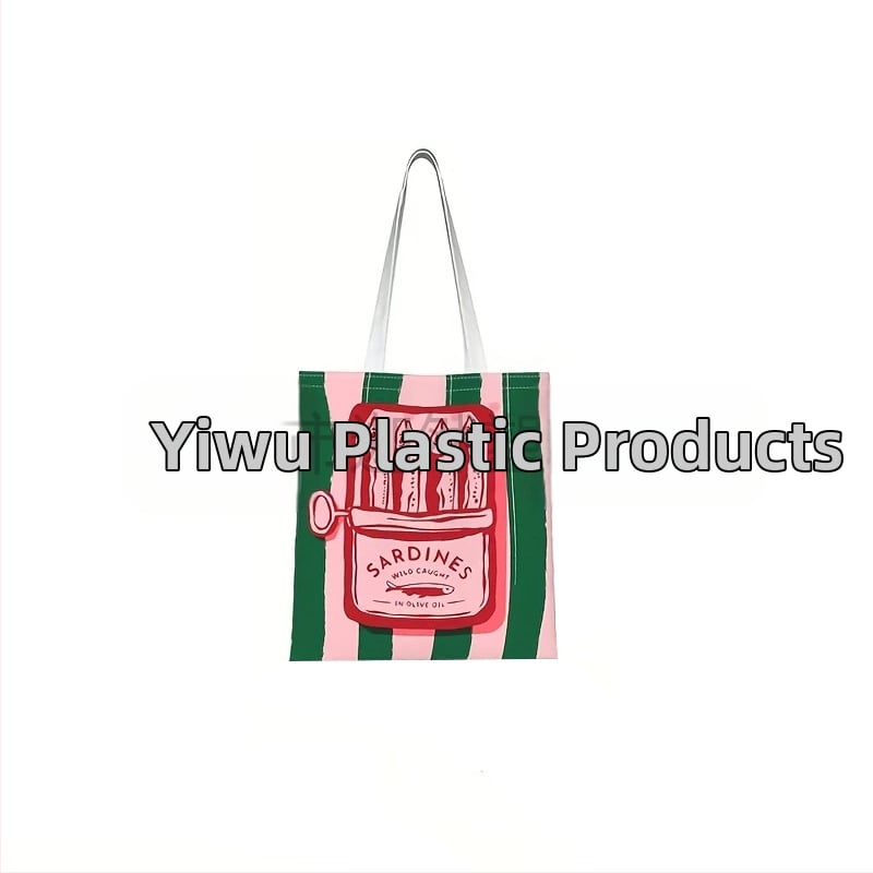 Karan Τσάντα Καμβά Tote με Εκτύπωση Λογοτύπου, UV Ψηφιακή Εκτύπωση και Μεταξοτυπία, Προέλευση Yiwu