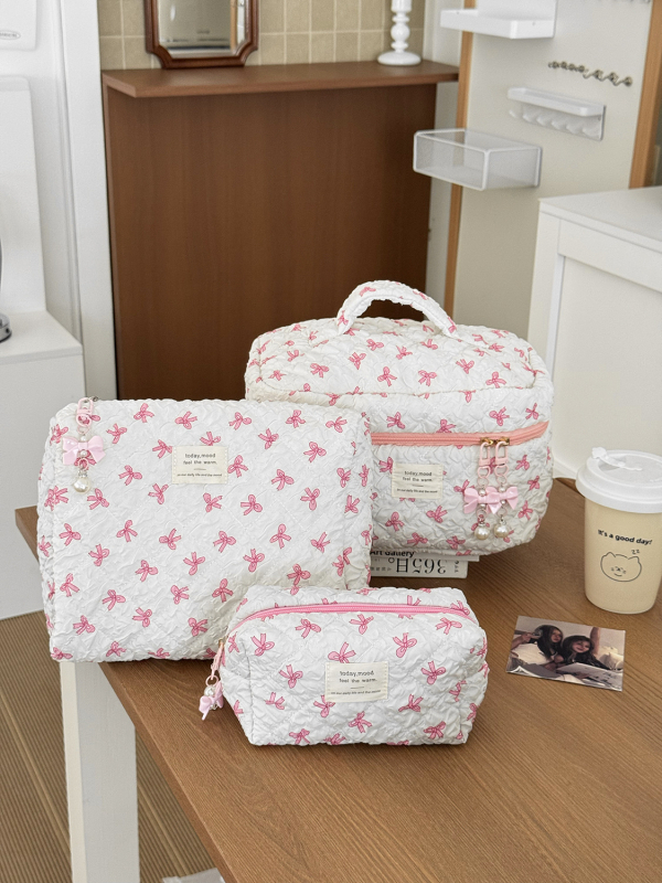 Kosmētikas soma un ceļojumu soma – pārnēsājama, lielas ietilpības, Ins stils, poliestera iekšpuse (Materiāls: poliester; iekšpuse: poliesters; Unisex; Ikdienas lietošana; Pavasaris 2025)