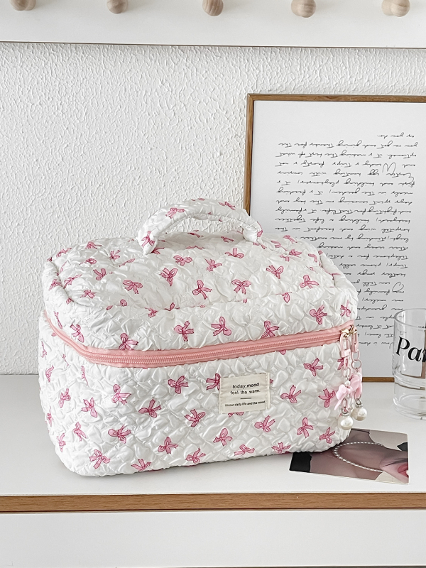 Kosmētikas soma un ceļojumu soma – pārnēsājama, lielas ietilpības, Ins stils, poliestera iekšpuse (Materiāls: poliester; iekšpuse: poliesters; Unisex; Ikdienas lietošana; Pavasaris 2025)