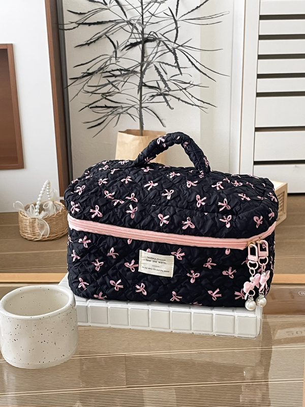 Kosmētikas soma un ceļojumu soma – pārnēsājama, lielas ietilpības, Ins stils, poliestera iekšpuse (Materiāls: poliester; iekšpuse: poliesters; Unisex; Ikdienas lietošana; Pavasaris 2025)