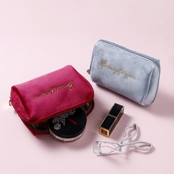 Kosmētikas soma - Corduroy, vienkrāsains raksts, sievietēm, mājsaimniecības uzglabāšanai, vasara 2023 izlaidums