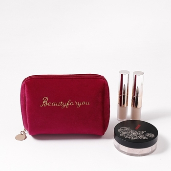 Τσαντάκι μακιγιάζ - Corduroy, μονόχρωμο σχέδιο, για γυναίκες, οικιακή αποθήκευση, καλοκαίρι 2023